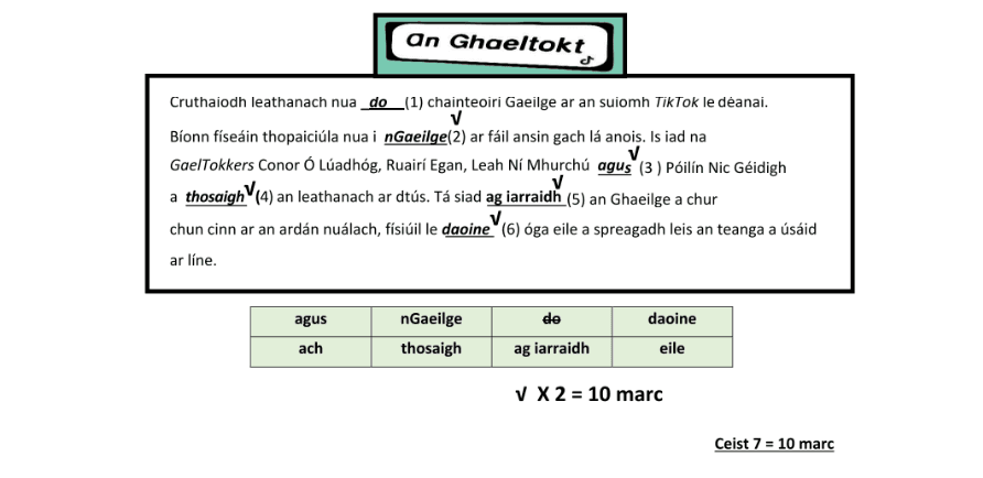 Marking Scheme Part 1