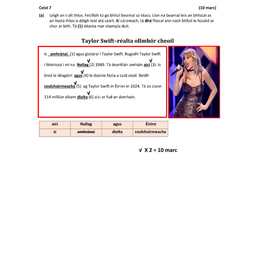 Marking Scheme Part 1
