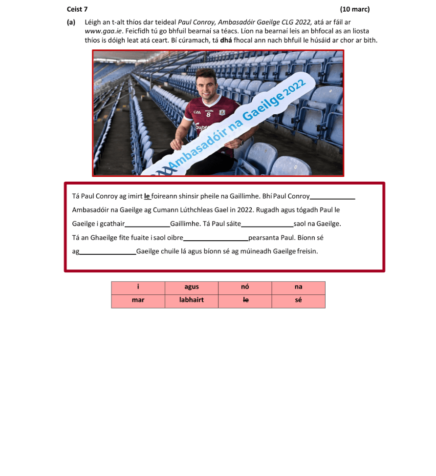 Question 2023 - 7 Part 1