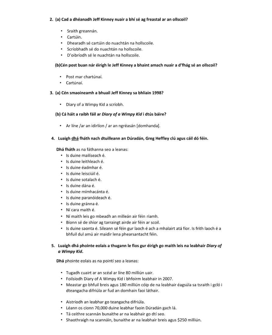 Marking Scheme Part 2