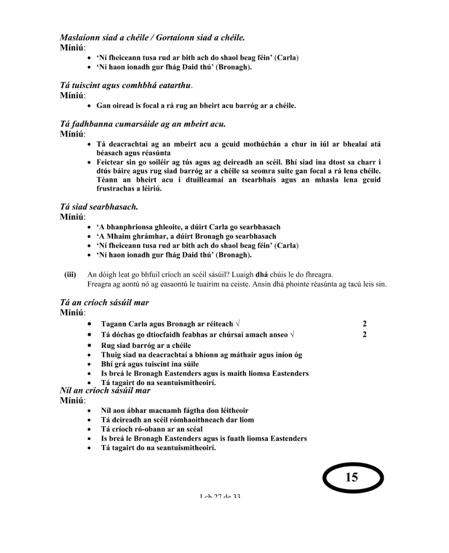 Marking Scheme Part 3