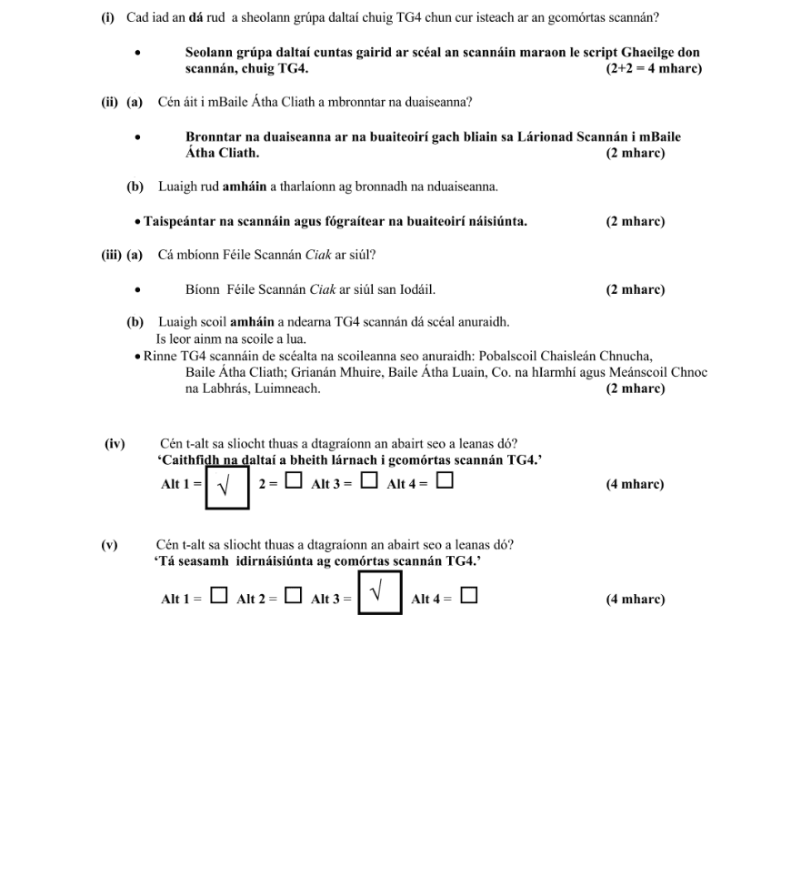 Marking Scheme Part 3