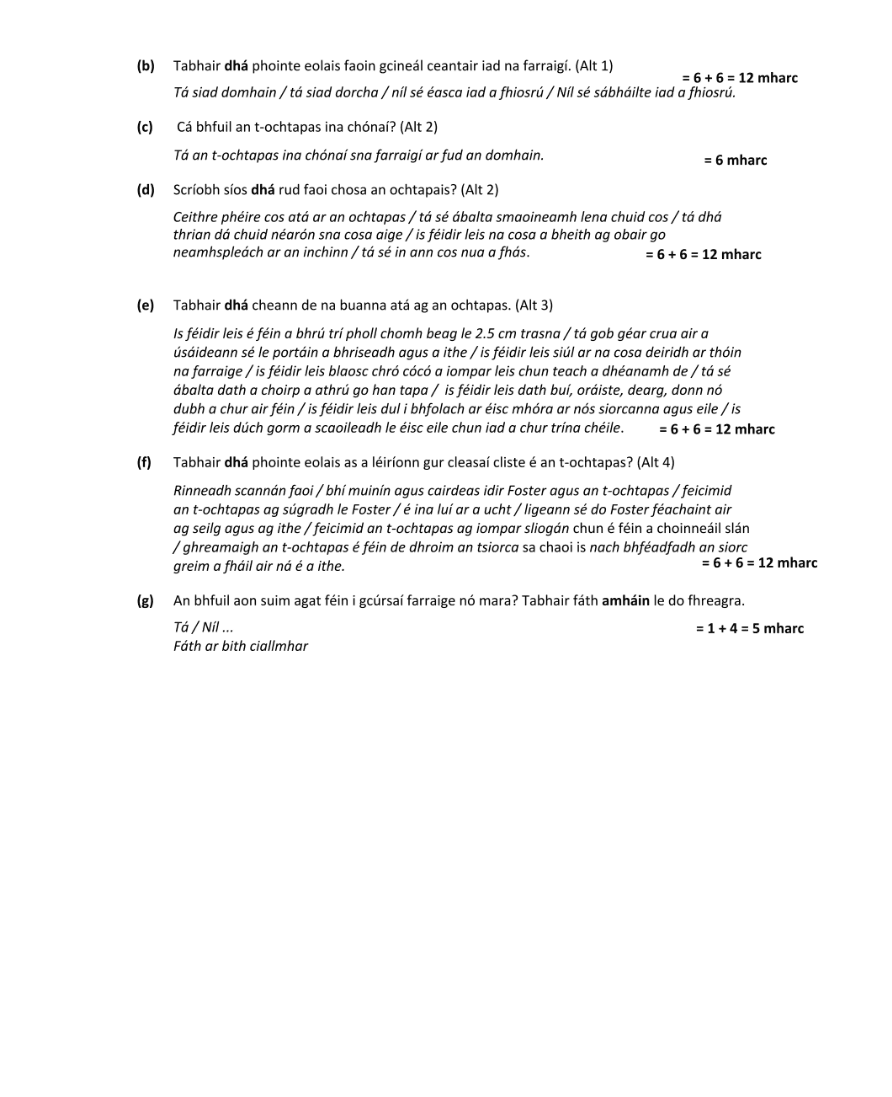 Marking Scheme Part 2