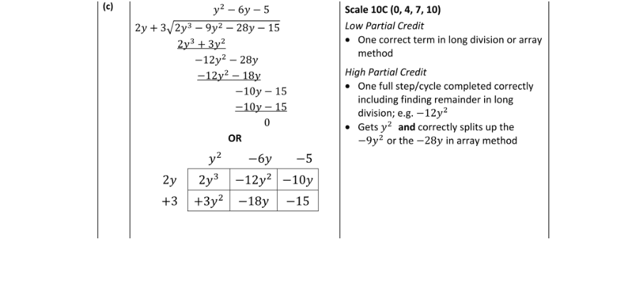 Marking Scheme Part 1