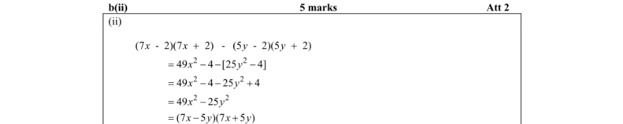Marking Scheme Part 2
