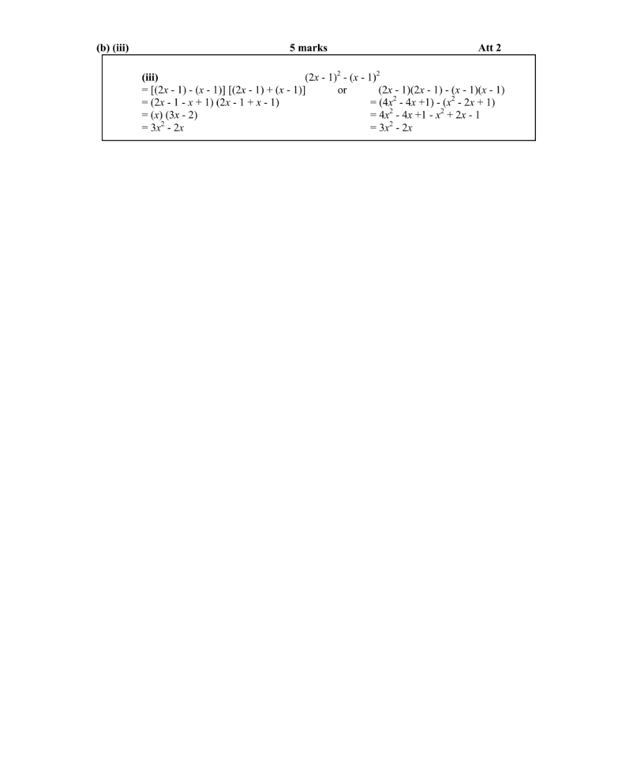 Marking Scheme Part 2