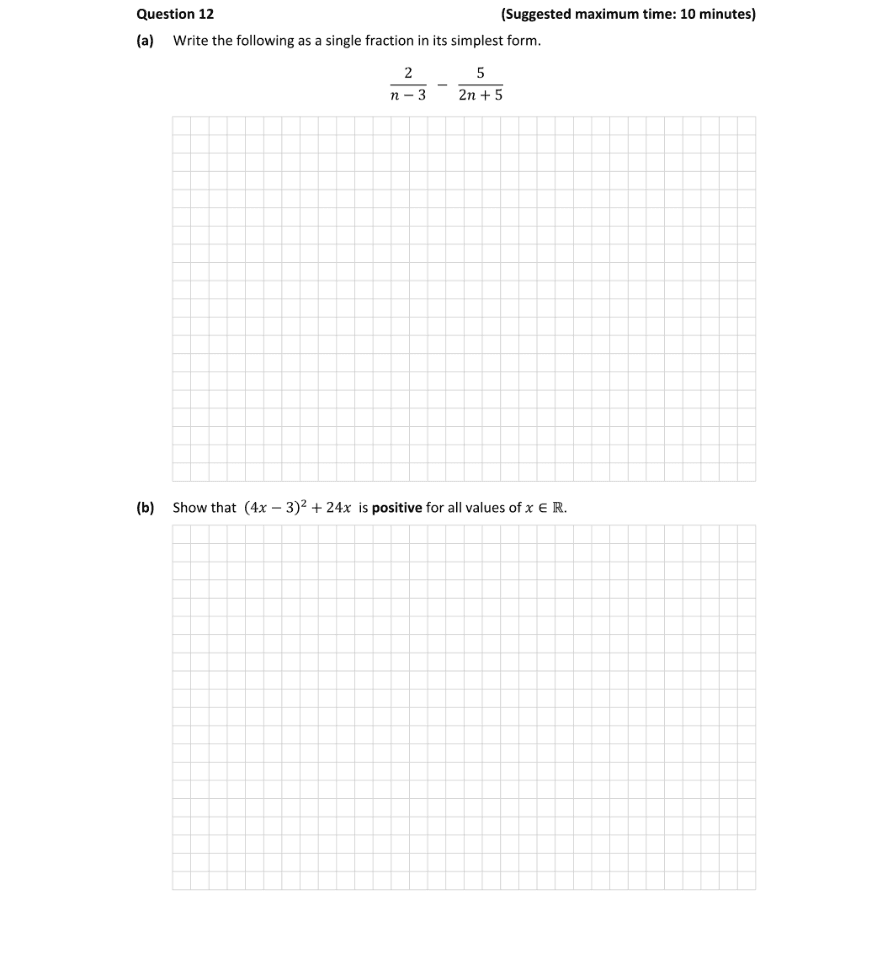 Question 2018 - 12 Part 1