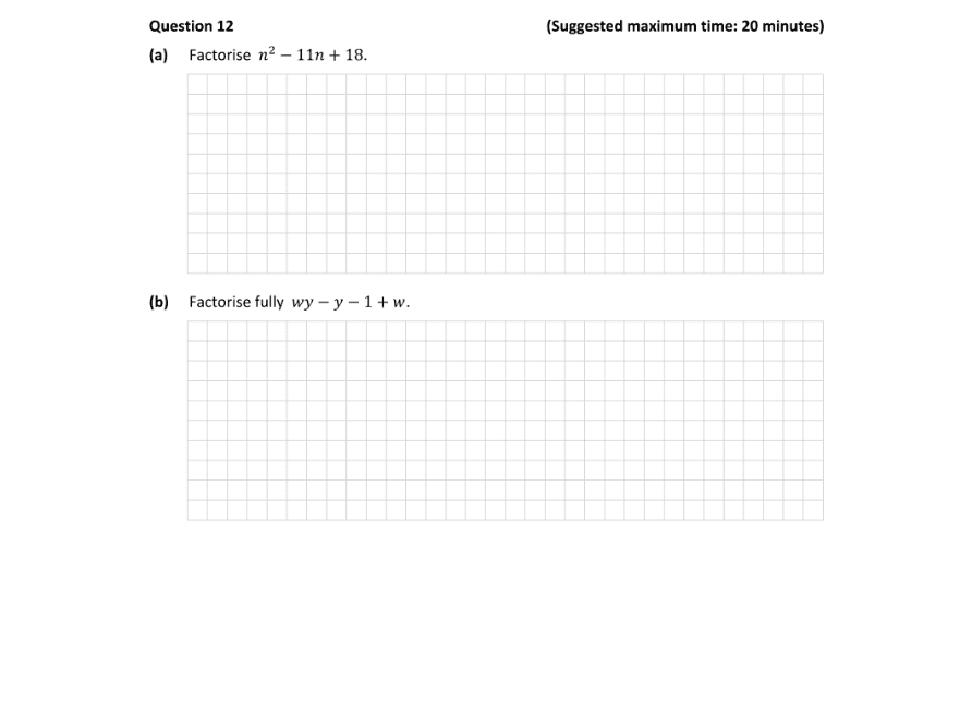 Question 2017 - 12 Part 1