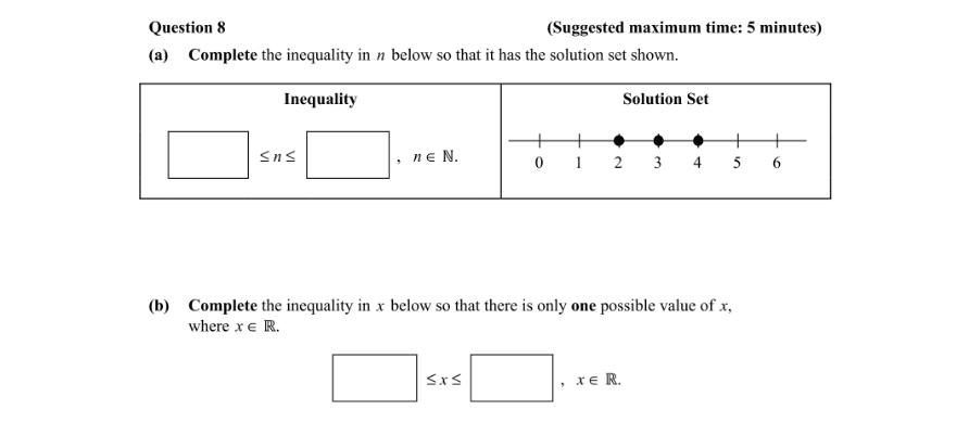 Question 2015 - 8 Part 1