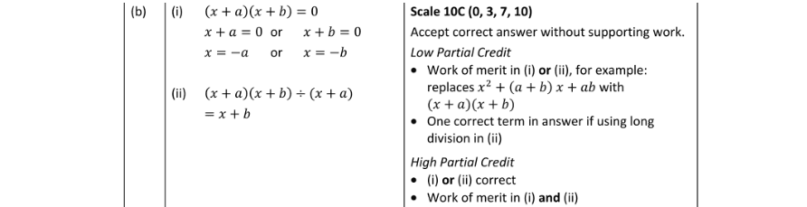 Marking Scheme Part 1