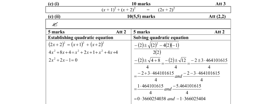 Marking Scheme Part 1