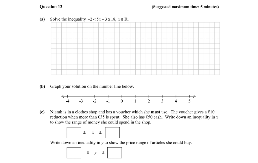 Question 2012 - 12 Part 1
