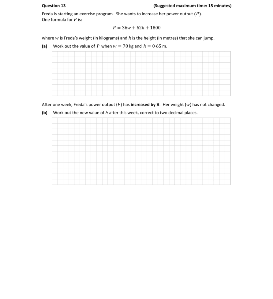 Question 2019 - 13 Part 1