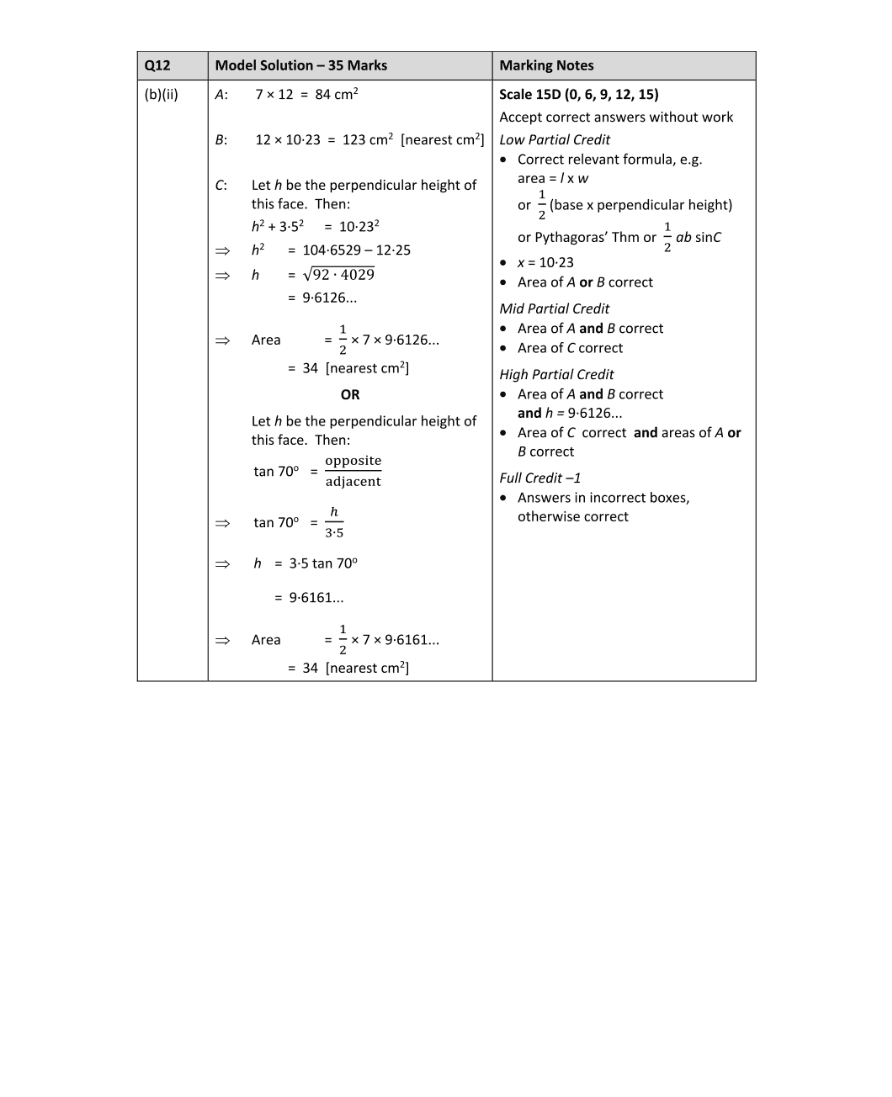 Marking Scheme Part 3