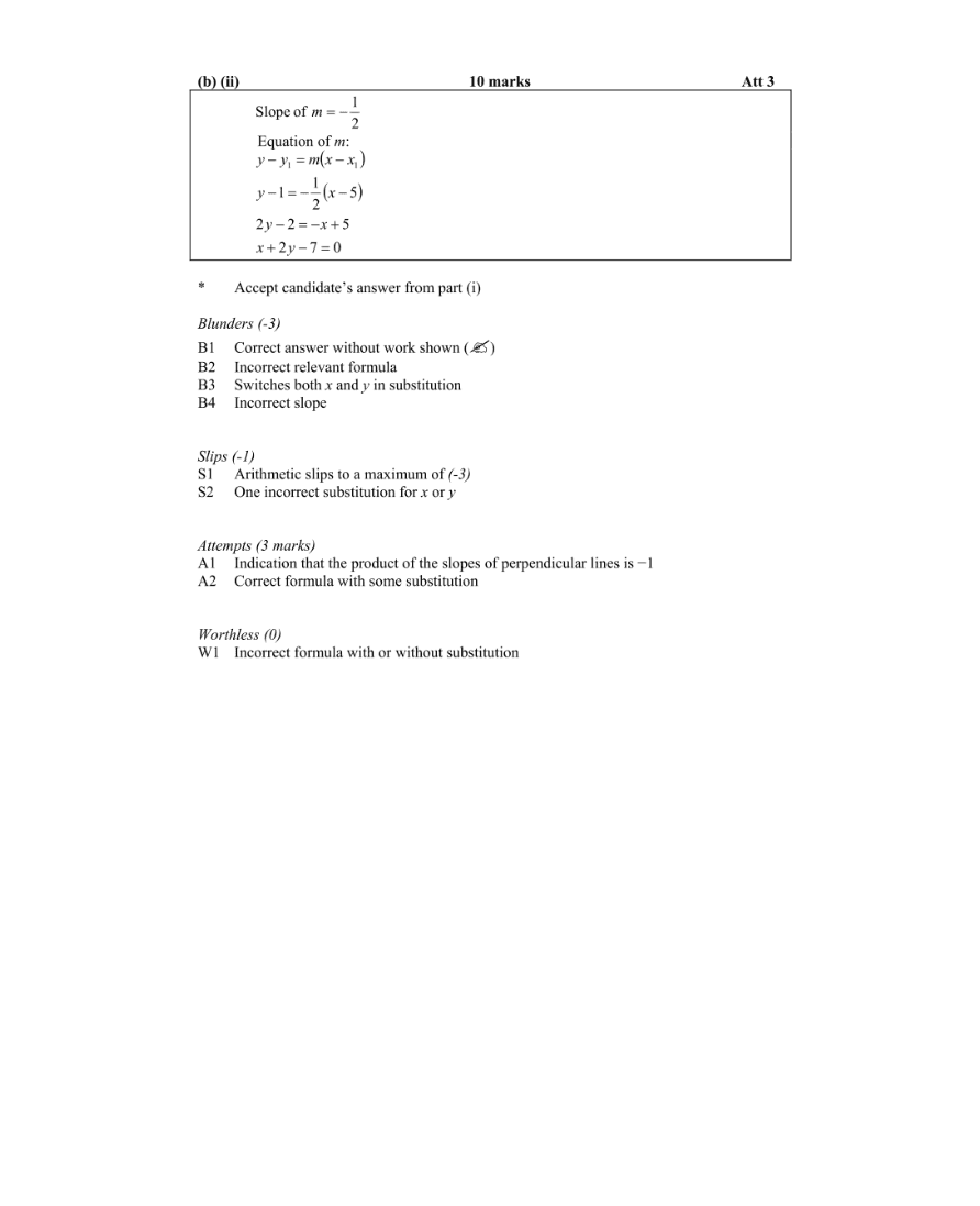 Marking Scheme Part 3