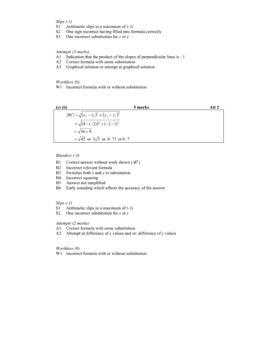 Marking Scheme Part 6