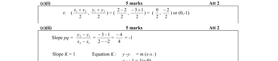Marking Scheme Part 3