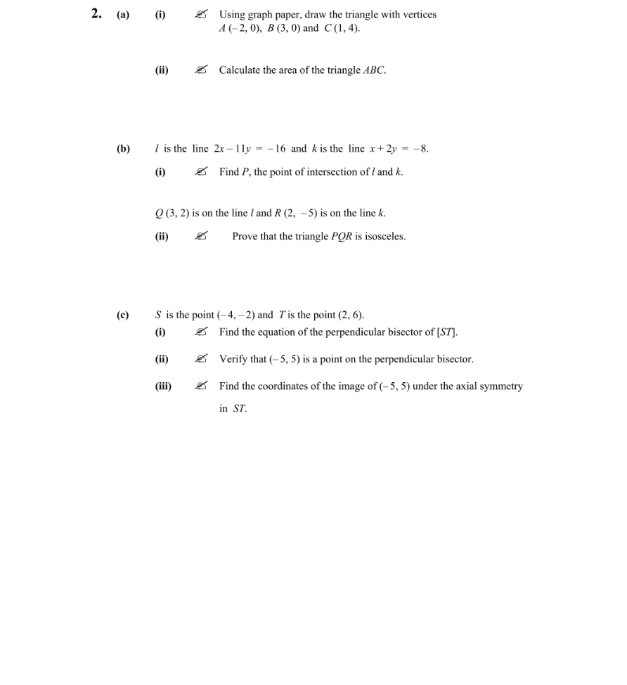 Question 2012 - 2 Part 1