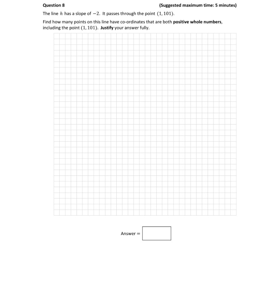 Question 2018 - 8 Part 1