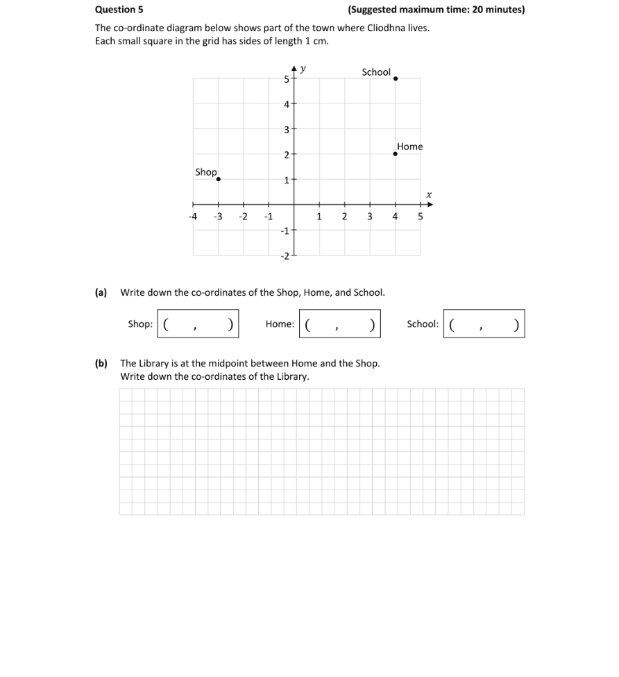 Question 2019 - 5 Part 1
