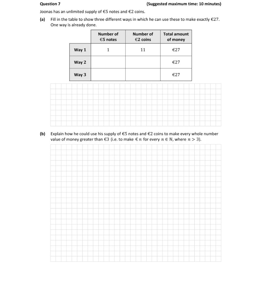 Question 2018 - 7 Part 1