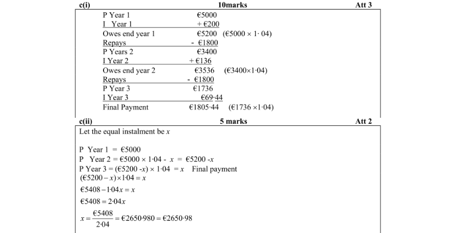 Marking Scheme Part 1