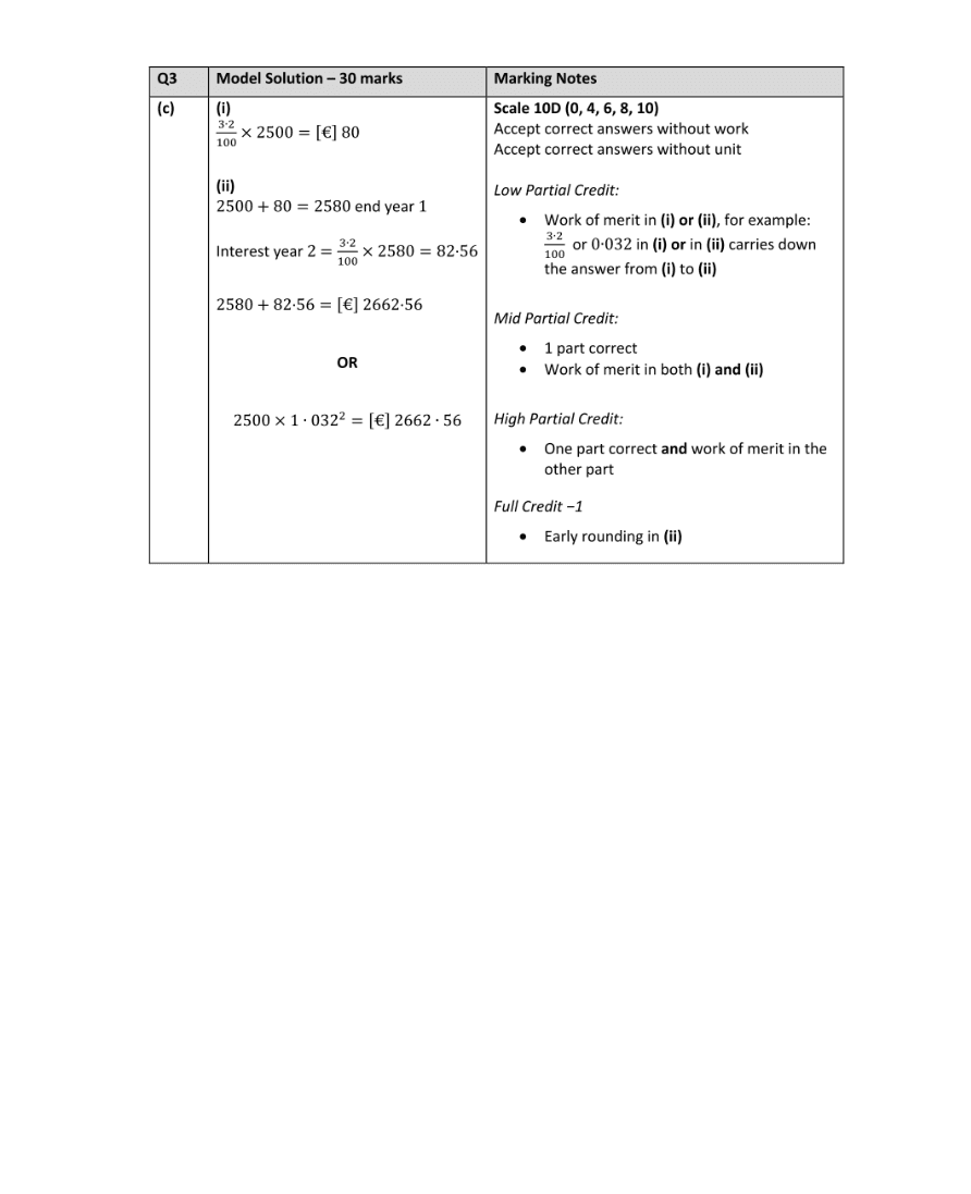 Marking Scheme Part 2