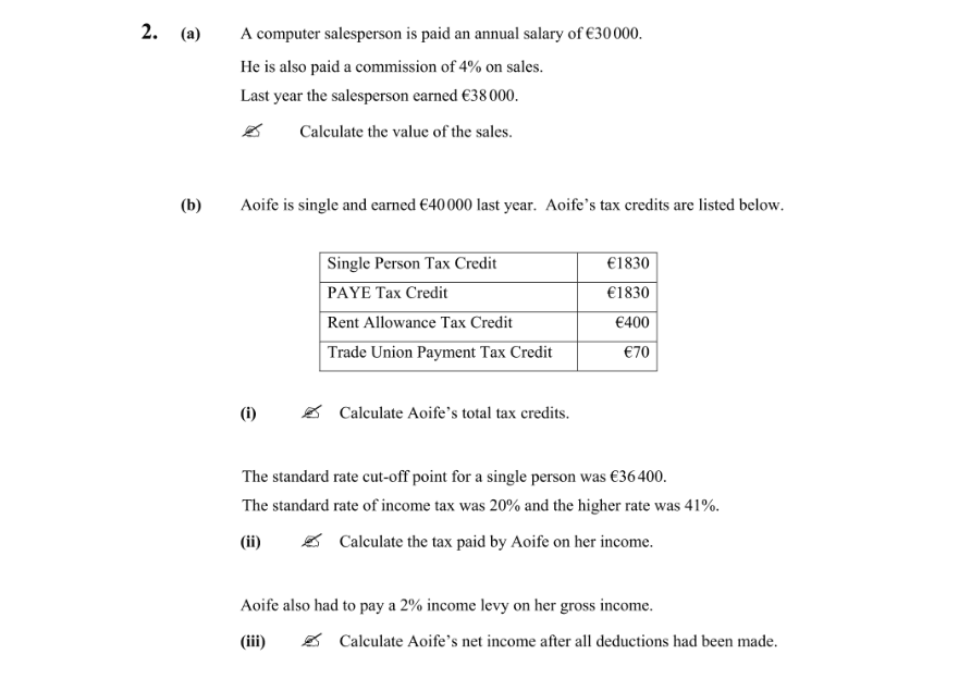 Question 2011 - 2 Part 1