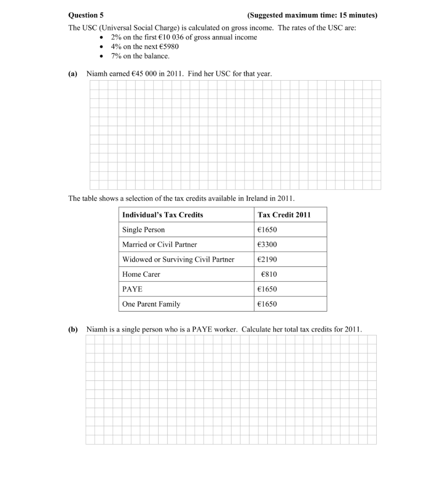Question 2012 - 5 Part 1
