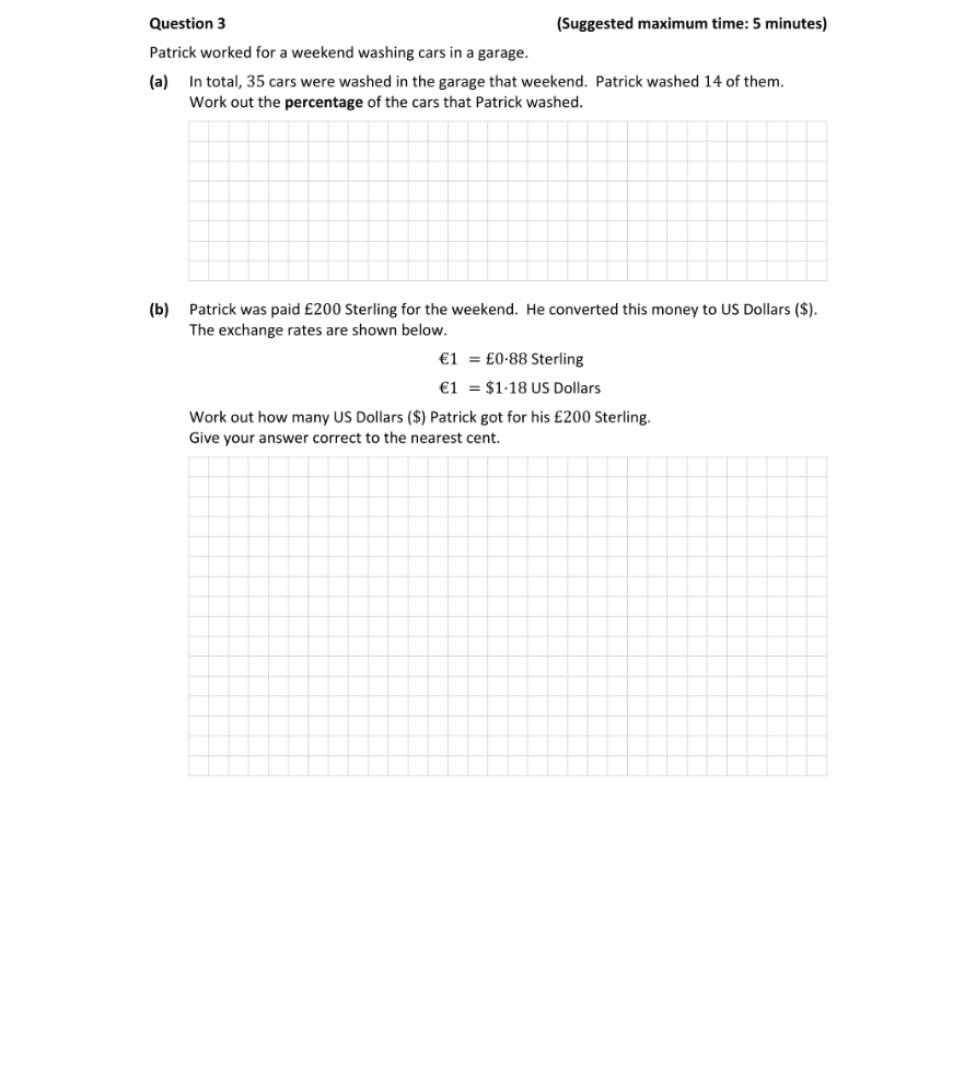 Question 2018 - 3 Part 1