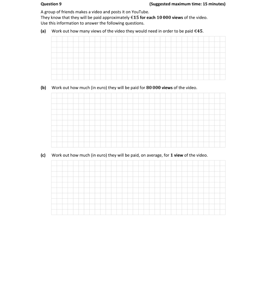Question 2018 - 9 Part 1