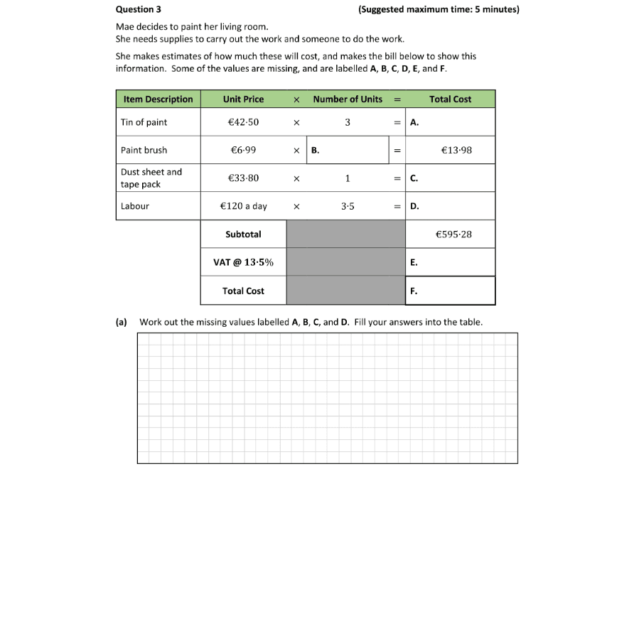 Question 2025 - 3 Part 1