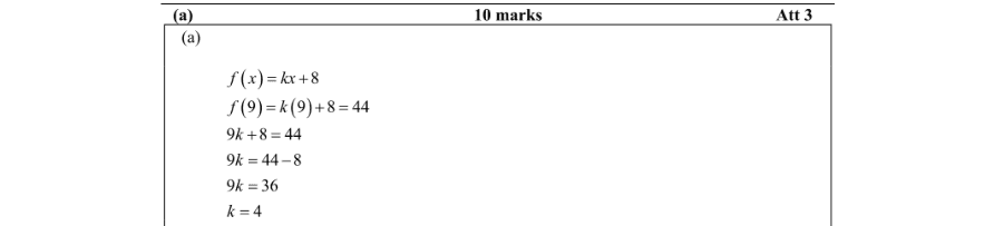 Marking Scheme Part 1