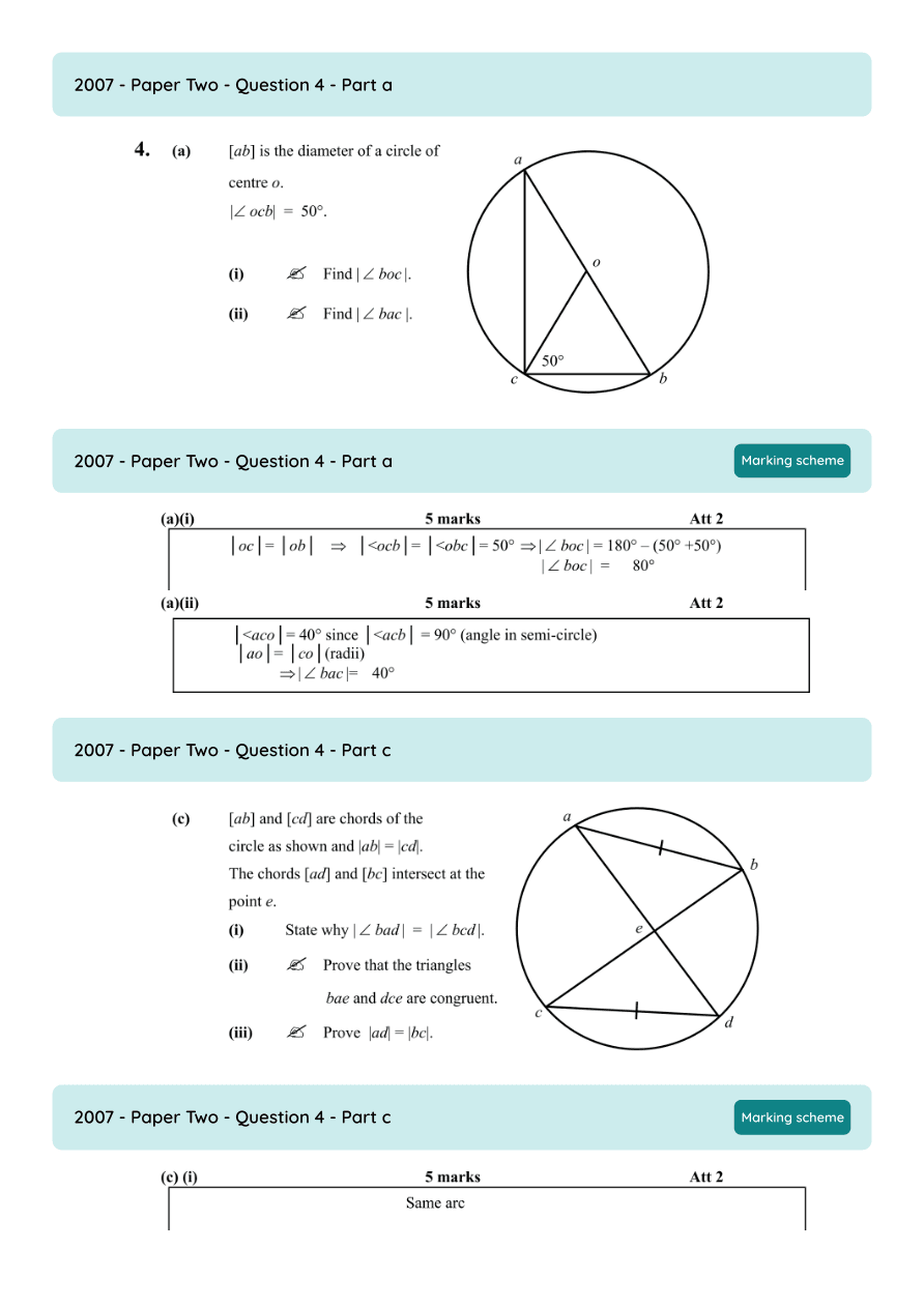 Marking Scheme Part 2