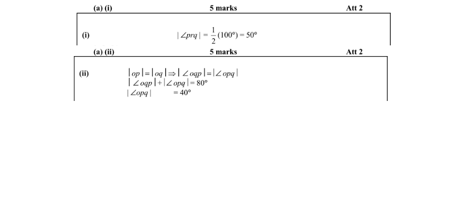 Marking Scheme Part 1