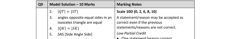 Marking Scheme Part 1