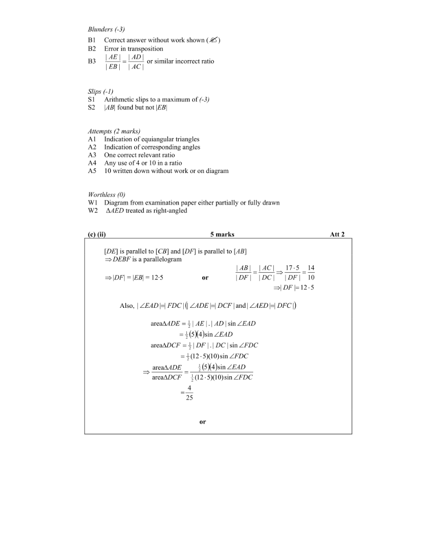Marking Scheme Part 5