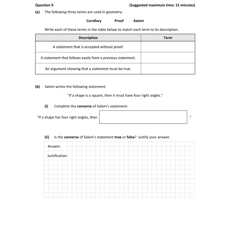 Question 2017 - 9 Part 1