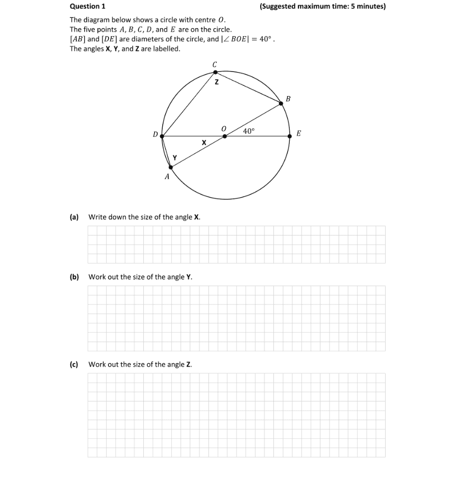 Question 2018 - 1 Part 1
