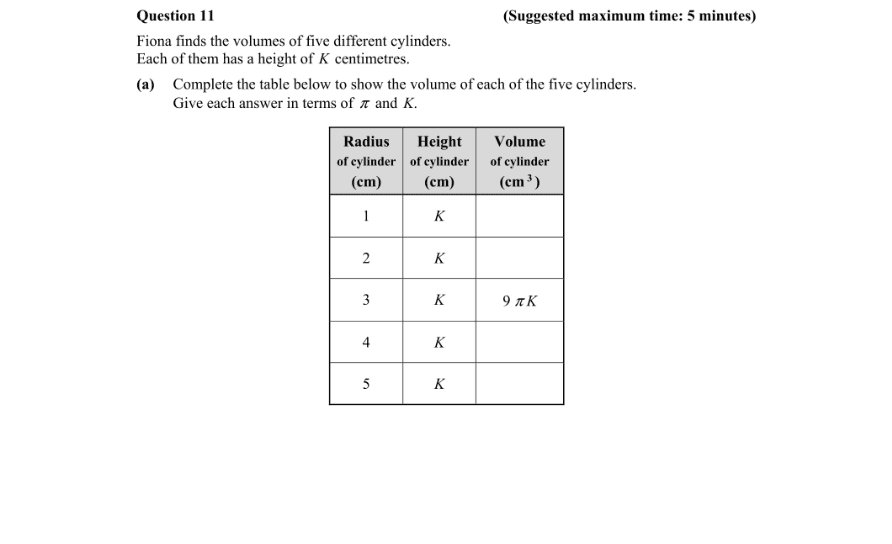 Question 2016 - 11 Part 1