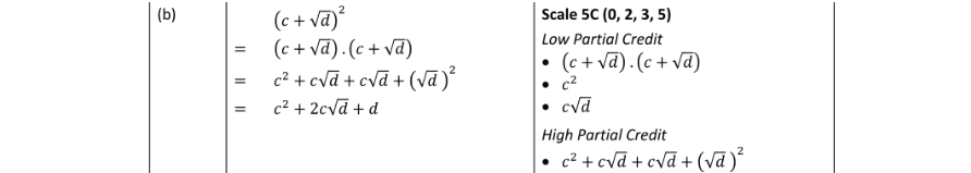Marking Scheme Part 1