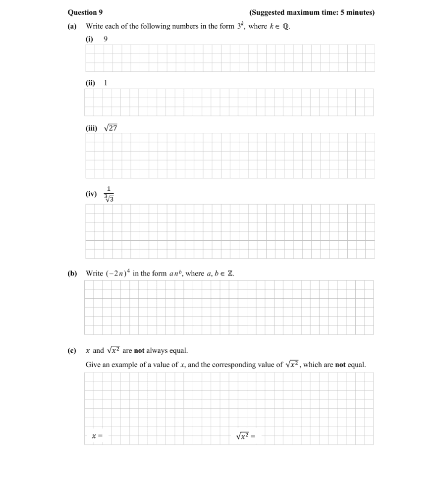 Question 2016 - 9 Part 1