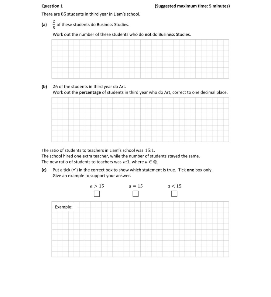 Question 2019 - 1 Part 1