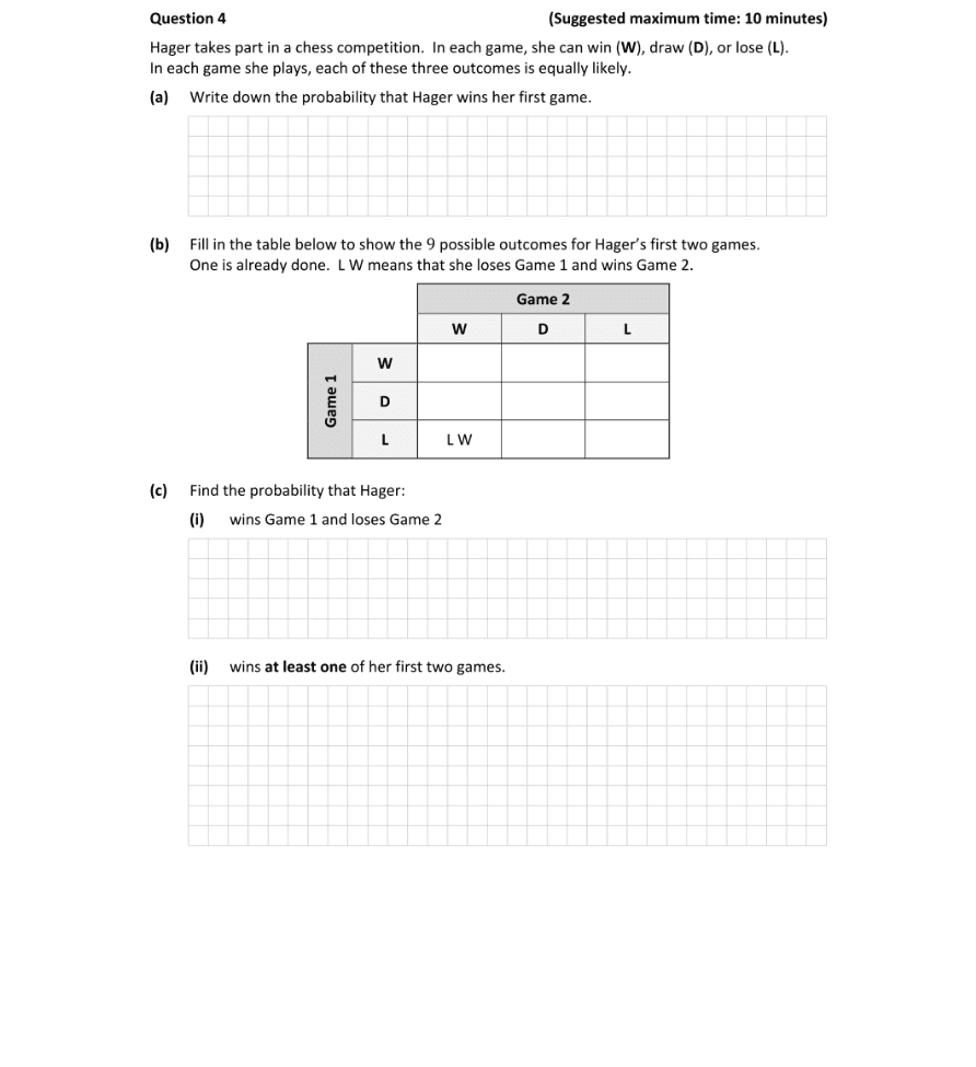 Question 2018 - 4 Part 1