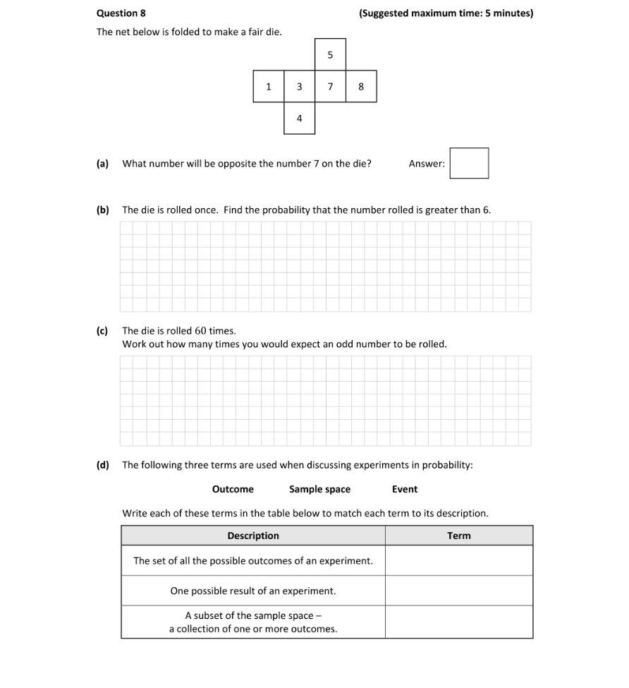 Question 2019 - 8 Part 1