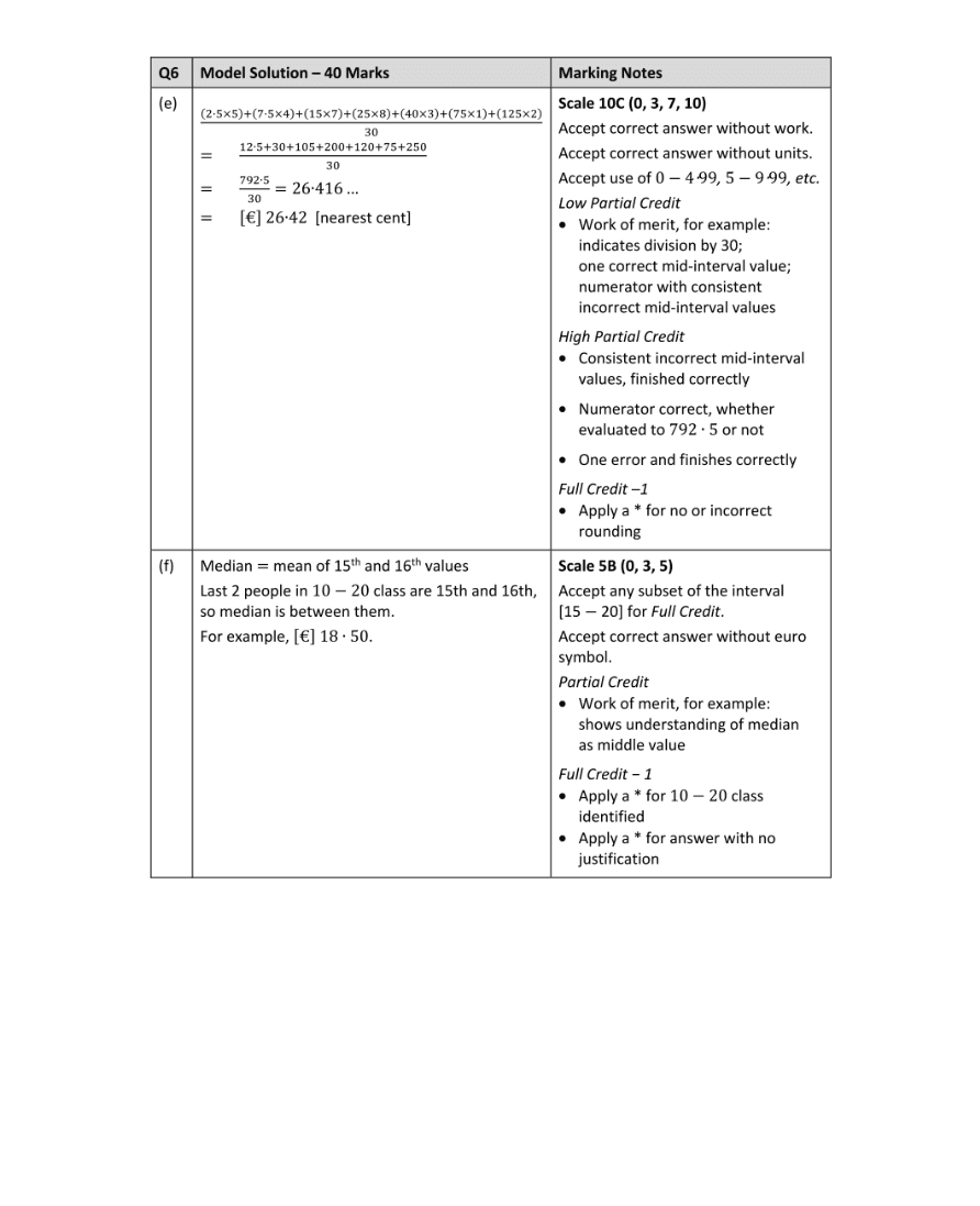 Marking Scheme Part 2