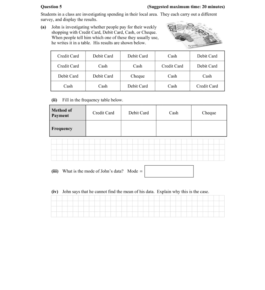 Question 2014 - 5 Part 1