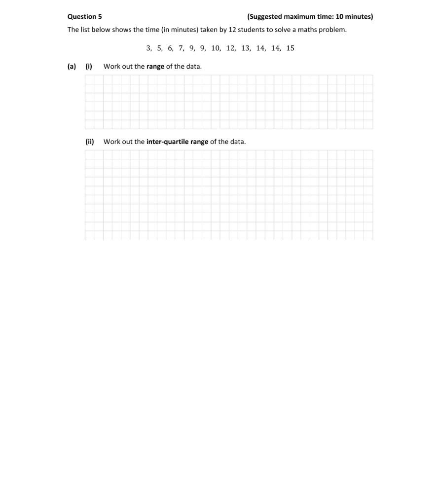Question 2018 - 5 Part 1