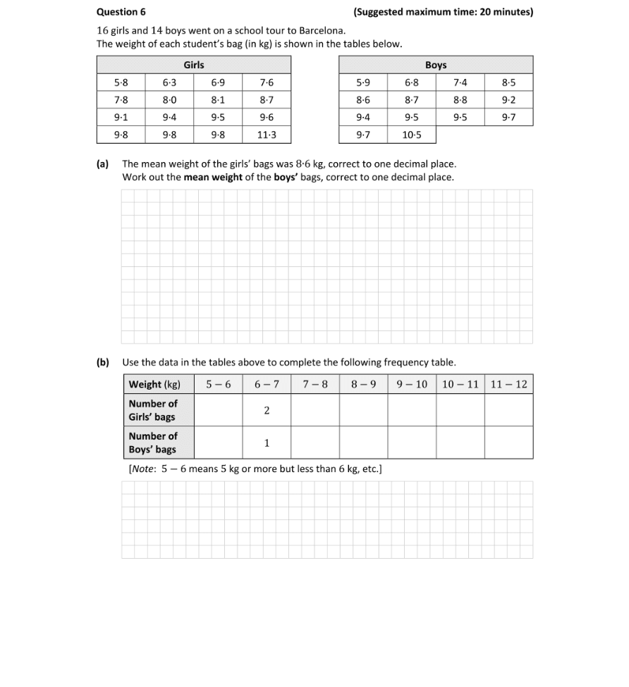 Question 2018 - 6 Part 1