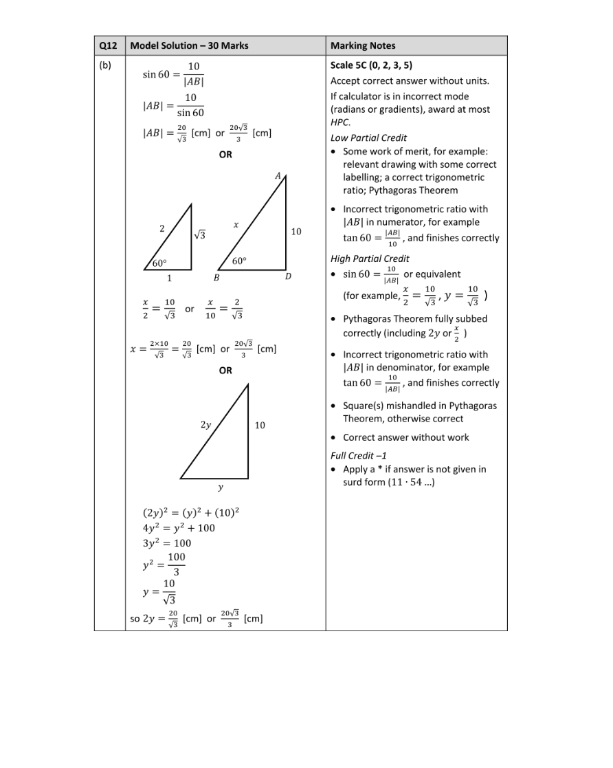 Marking Scheme Part 2